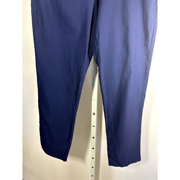 JEAN-PIERRE KLIFA Women's High Waist Straight Leg Cropped Trousers Blue Size 10 - Picture 4 of 10